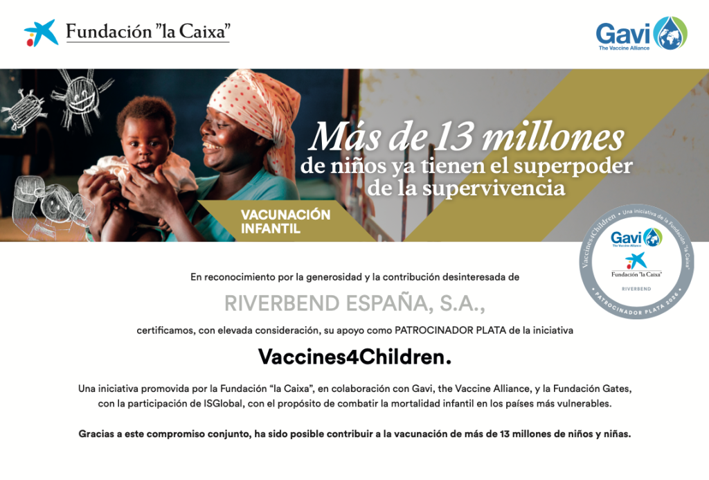 diploma riverbend patrocinador fundación la caixa vacunación infantil
